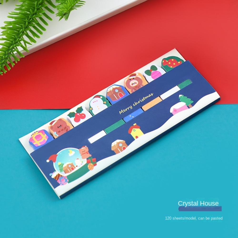 Cartoon Christmas Sticky Notes Notepad Bookmarks Study Supplies Christmas Memo Pad  Students