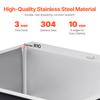SucceBuy 25/33 inch Kitchen Sink Workstation 304 Stainless Steel Top Mount Sinks Household Dishwasher Sinks for RV Prep Kitchen