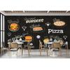 3D Pizza Essen Tapete Snack Bar Industrie Dekor Wandbild Fast Food Restaurant Pizza Tapete