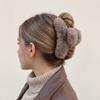 Pure Color Faux Fur Large Hair Clip Leopard Print Winter Hair Accessories Sweet Grasp Clip  Girls