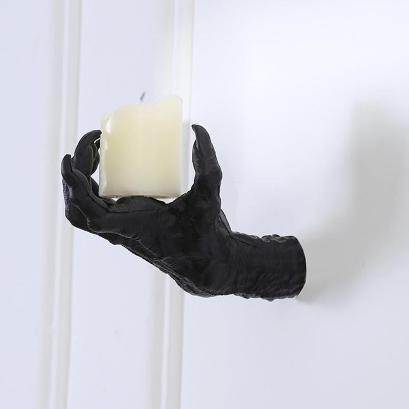 For Halloween Decorationwitch'S Demon Hand Wall Hanging Statues, Horror Ghost Hand Resin Retro Art Hanging Decor