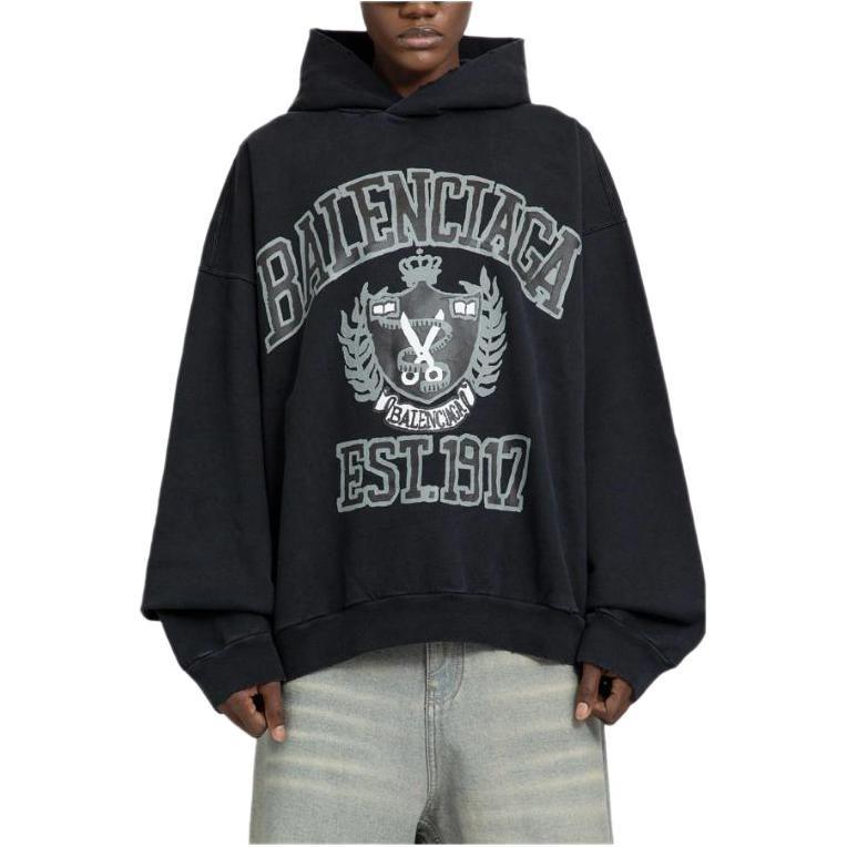 Balenciaga Logo Printed Hoodie 744463TOVK28190