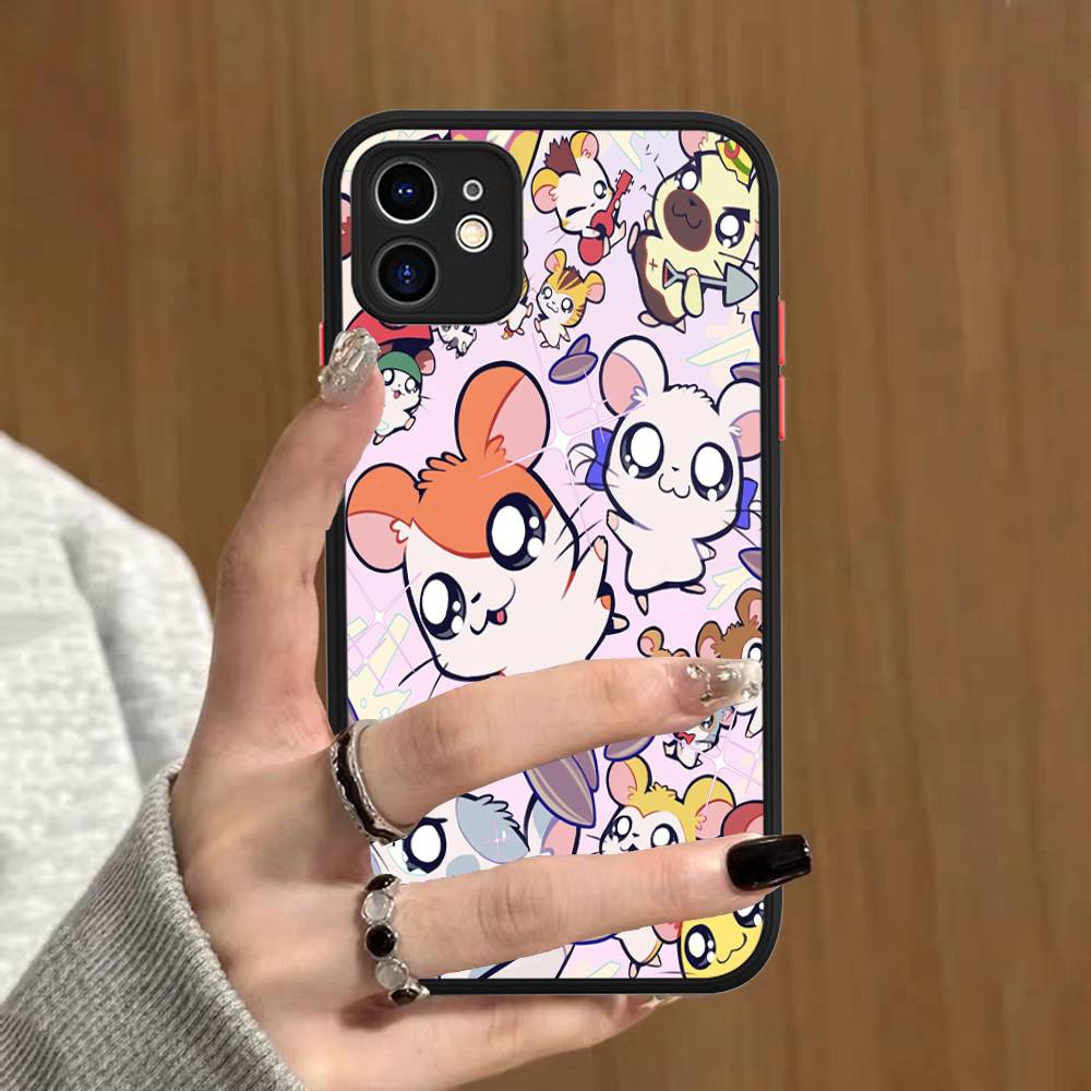 

Hamtaro Cute Hamster Kawaii Lovely Matte Translucent Phone Case For Iphone 16 ProMax 15 14 13 12 11 X XS PRO Plus iphone 16 pro