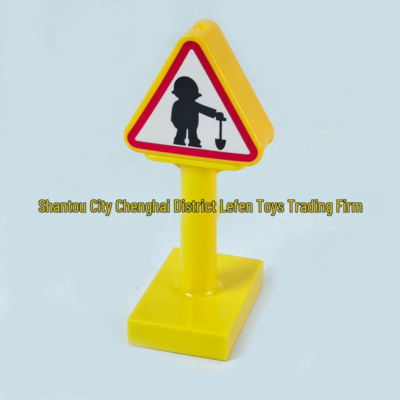 Large Building Block Traffic Accessories: Lights, Warning & No Honking Signs