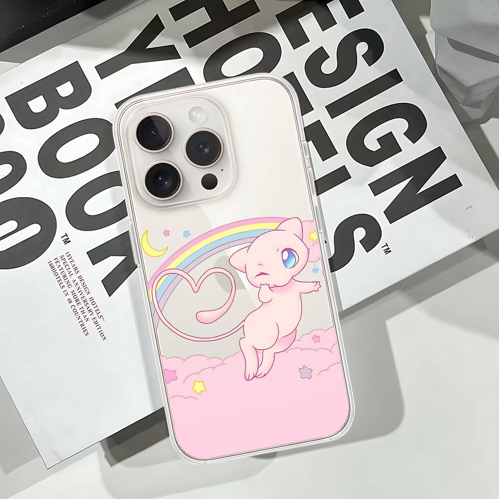 Cute Cartoon P-Pokemon Phone Case For IPhone 17 16 15 14 Plus 13 12 11 Pro Max Phone Back Cover Transparent Shockproof Cover