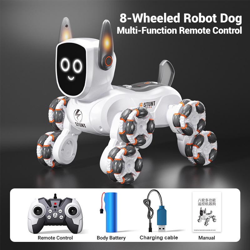 

Jjrc Q193 Rc Stunt Car 8-Wheel Mechanical Robot Dog Lights for Kids Remote Gesture Sensing Dual Control Electronic Pet Toy Car