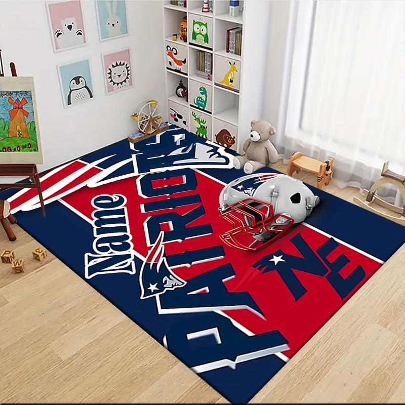 Custom Name Rams Helmet Print Carpet Rug Customizable Soft Washable Anti-Slip Home Living Room Sofa Mats Personalized Rug. 0909421