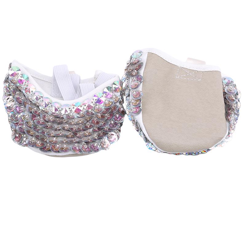 Buy Vertical Sequins Half Shoes Belly Ballet Dance Footwears Foot Pads