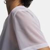 Under Armour Mesh Breathable Solid Color Pullover Drop Shoulder T-Shirt Women Tops 6009681-100
