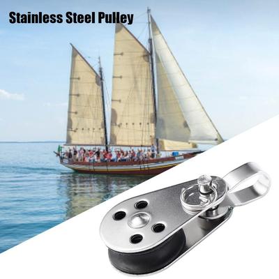 Stainless Steel Pulley Bearing Lifting Wheel Tools Fixed Traction Pulley Kayak Boat Accessories