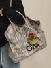Borsa Sportiva da Palestra Grande Capacità Retro Borsa a Tracolla Casual da Pendolare Unisex per Giovani Adulti