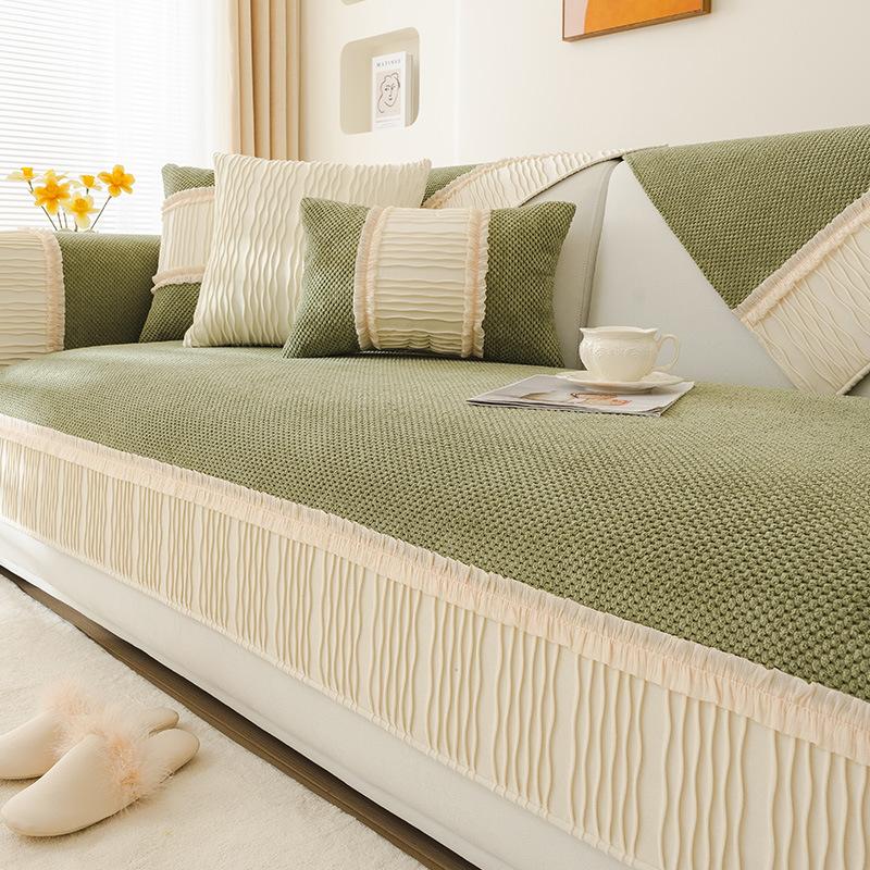 Winter Plush Sofa Cushion New High-end Bay Window Cushion, Light Luxury High-end Sofa Cover Cushion