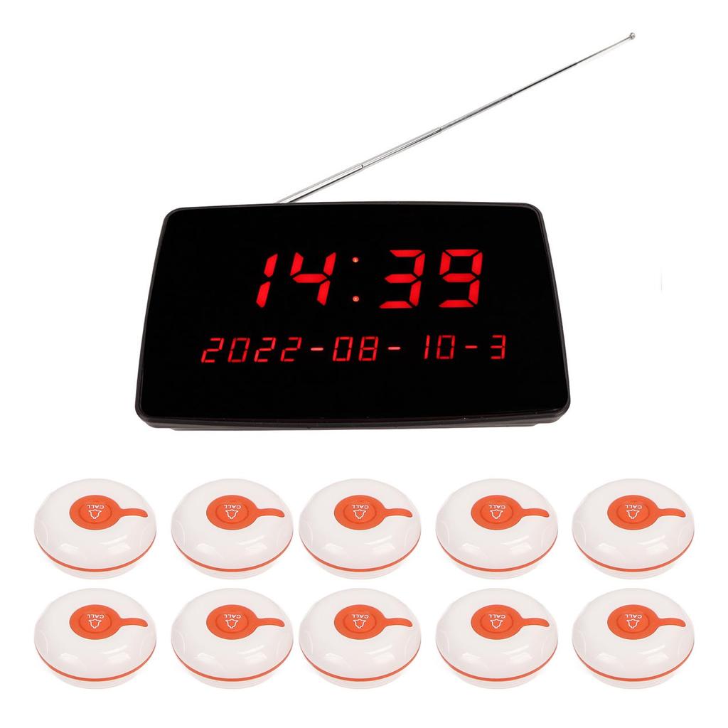 Wireless Calling System PC Display Receiver 30 Waterproof Call Buttons Customers Patient Pager