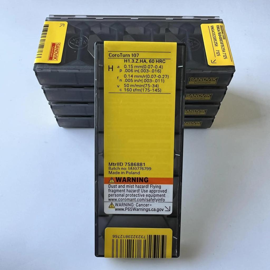 Original Sandvik / VNGA160408S01525H 7125 CNC Lathe Carbide Blade 5 PCS