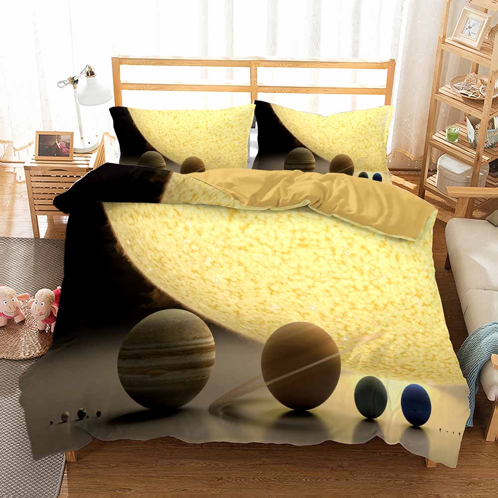 Bedclothes Galaxy Universe Bedding Duvet Cover Pillowcases For Boy Full Queen Bed Set Luxury 2/3Pcs Bedroom Bedding Sets Quality