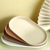 1/4 ks Japonské plastové kávové podnosy oválné podnosy na jídlo a šálky dezertní talíř na cukroví podnos na čaj Gongfu kuchyňské potřeby