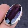 Natürlicher Amethyst Edelstein Handgefertigt 925 Sterling Silber Schmuck Ring Größe 5 R8w08