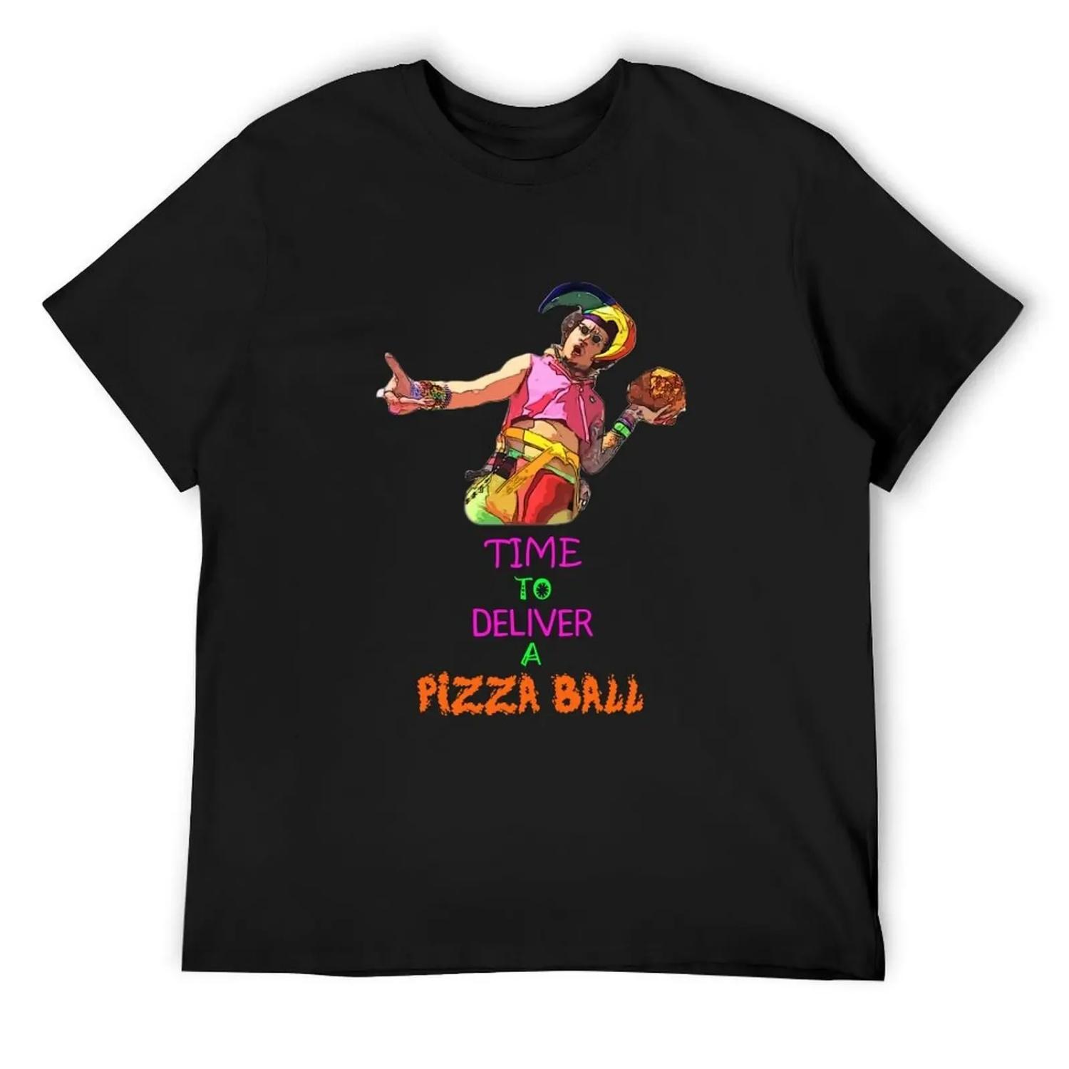 

Time To Deliver A PIZZA BALL T-Shirt anime figures Funny t-shirt Personalized t-shirt t shirts men XXXXXL чорний