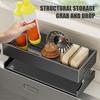 Kitchen Storage Rack Sponge Holder Drain Basket Multi-Purpose Organizer for Sponges Rags And Cleaning Supplies