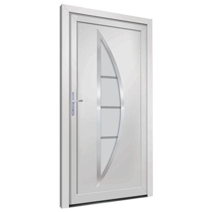 VidaXL Porte d'entrée Blanc 88x200 cm PVC 3187861