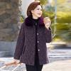 Winter mink coat velvet women's thickened coat old lady warm clothes