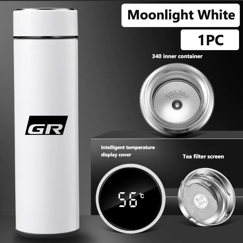 For Toyota Car Logo Badge Intelligent Thermos Cup Auto Smart Digital Thermos Cups Supra Aygo Prado RAV4 Hilux Yaris Corolla
