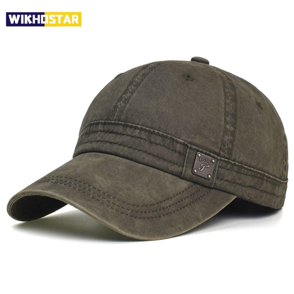 Casual Wash Cotton Baseball Caps Adjustable Sun Protection Vintage Dad Hat Trucker Style Visors for Women Men Couple