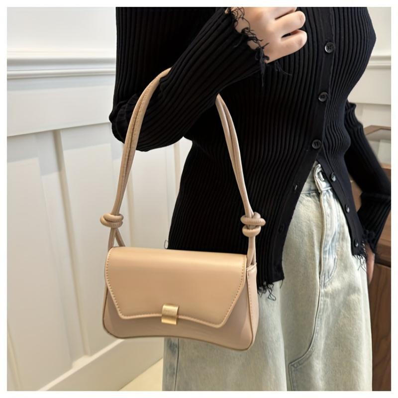 Stylish Retro Flip-Top Bag, Design Armpit Bag for Women Fashion Simple Handheld Stick Bag, Versatile Niche Shoulder Bag