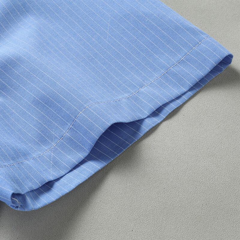 Dibinzhe Men's Plus Size Striped Short Sleeve Casual Shirt