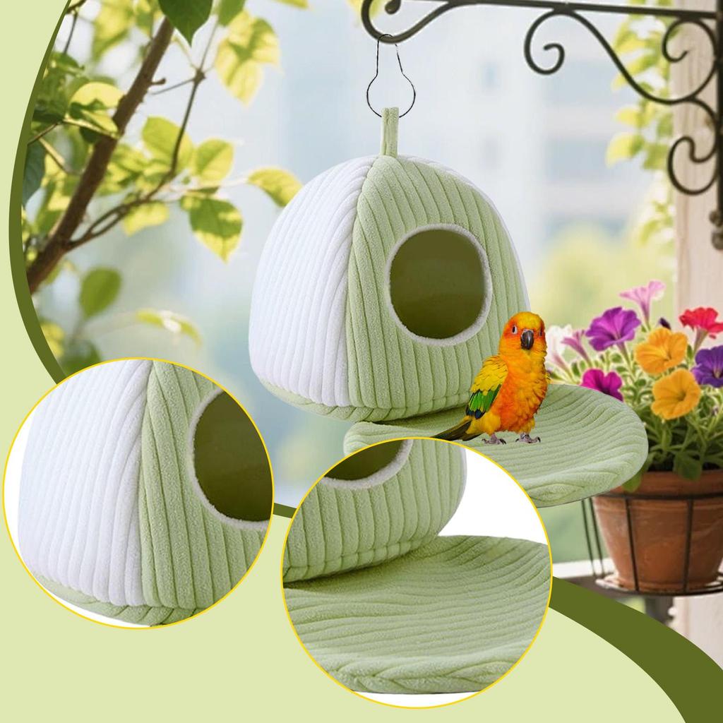 Bird Nest for Cage Easy Installation, Cozy, Indoor Outdoor Hanging Hammock Shed for African Grey