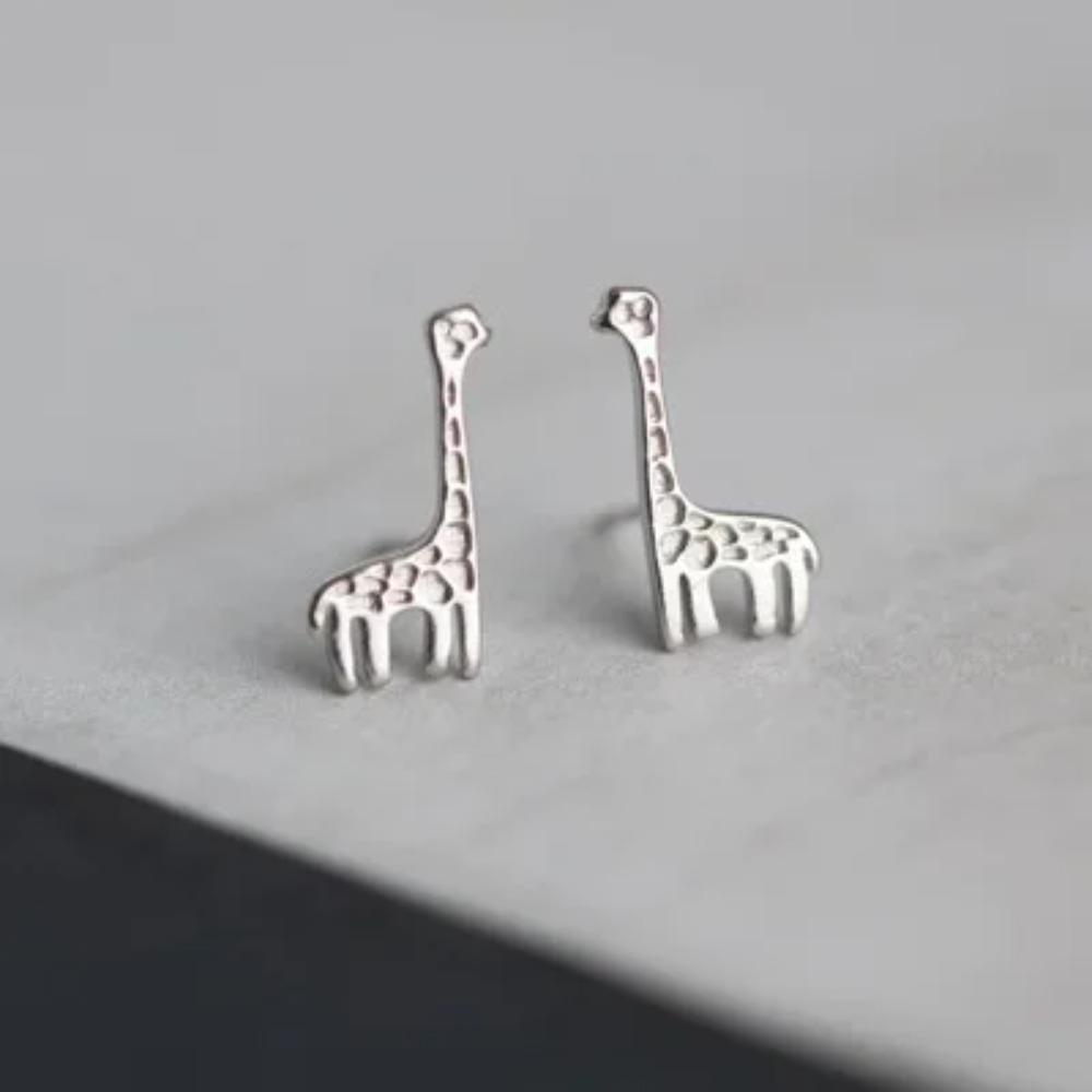 Silver Plated Korean Style Stud Earrings for Women Creative Ear Hole Design Allergy Free Fine Jewelry Accessories