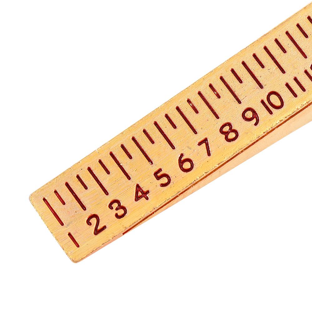 House 1-15mm Engineer Copper Measure Tool Vernier Caliper Feeler Gauge Detection Ruler Wedge Shaped