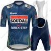 Team Soudal-Quick-Step  Cycling Jersey Set Italy Tour Cycling Clothing Men Road Bike Shirt Suit Bicycle Bib Shorts MTB Wear