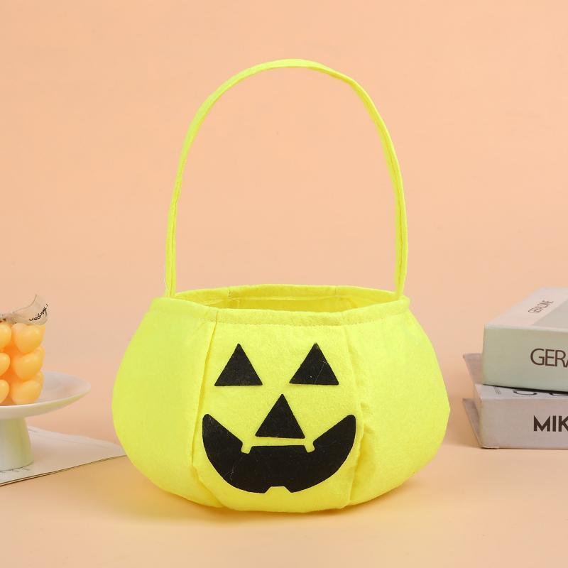 Gifts Pouch Halloween Candy Bag Trick Or Treat Handbag Trick-Or-Treat Candy Basket Lightweight Ghost Pumpkin Candy Bucket Gift