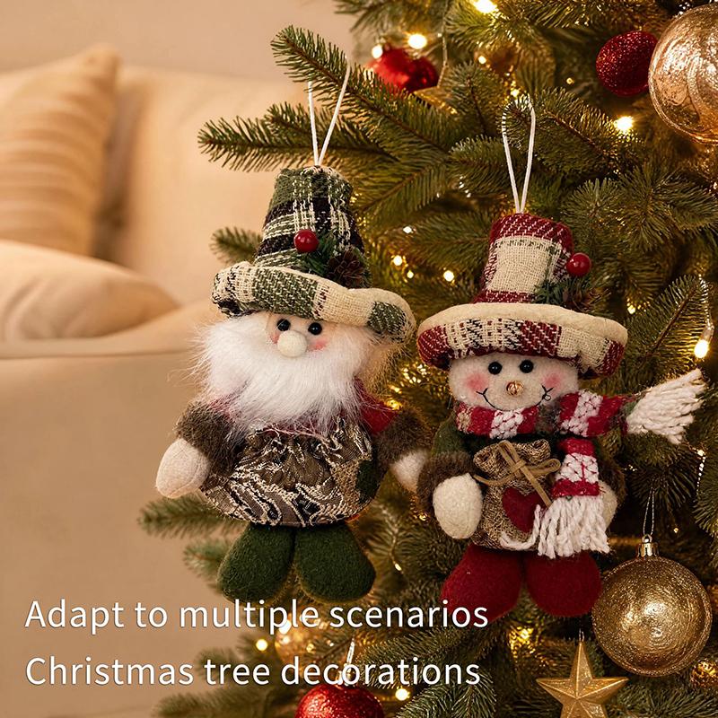 Handmade Christmas Plush Toy Pendant With Soft Texture And Festive Appearance For Home Holiday Decor Christmas Party Display