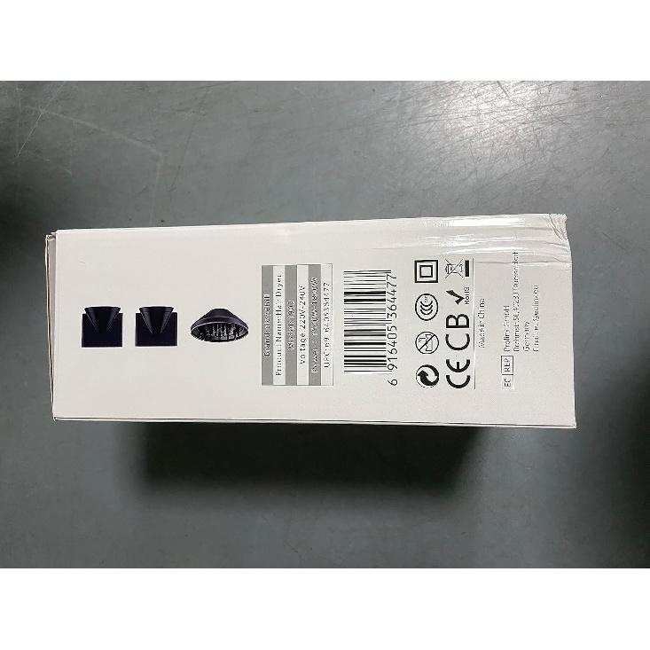 Slopehill Professional Ionic Hair Dryer, Powerful 1800W Fast Drying Low Noise Blow Dryer with 2 Concentrator Nozzle 1 Diffuser Attachments for Home