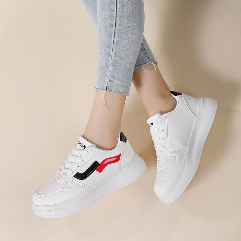 36-42 Women Sneakers Women's PU Leather Sneakers Sports Shoes Flats