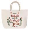 Beach Bag - PLANETEE - Nathalie Life Is Prettier - Rope Handle - Large Size - Personalized