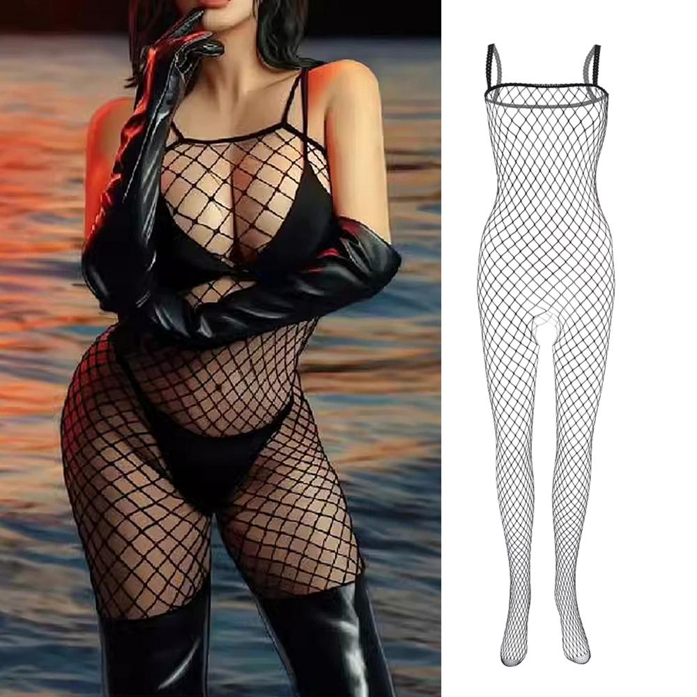 Body Sexy senza Cavallo Body trasparente Taglie Forti Body Costume Erotico Calze a Rete Lingerie