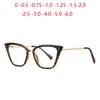 Spring Hinge Blue Light Blocking Cat Eye Nearsighted Glasses For Women  Leopard Frame Myopes Lunettes 0 -0.5 -0.75 To -6.0
