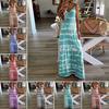 Women Summer Casual Long Maxi Dress With Fashionable Print For Beach Outings