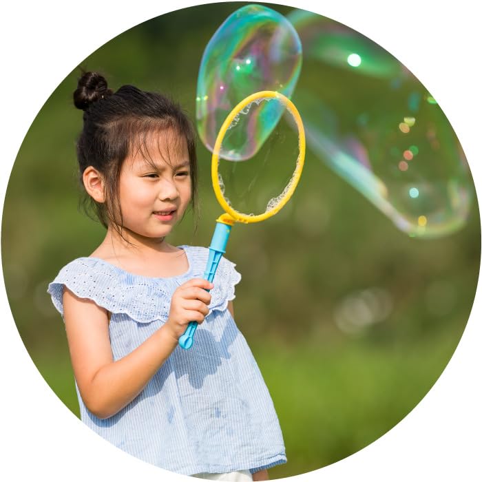 Onkel Blasen Spaß Großer Blasenstab mit Spezieller Seifenlauge für Große Blasen. Erzeuge große, unzerbrechliche Seifenblasen Spezielle Seifenblasenlösung für Kinder. ZU