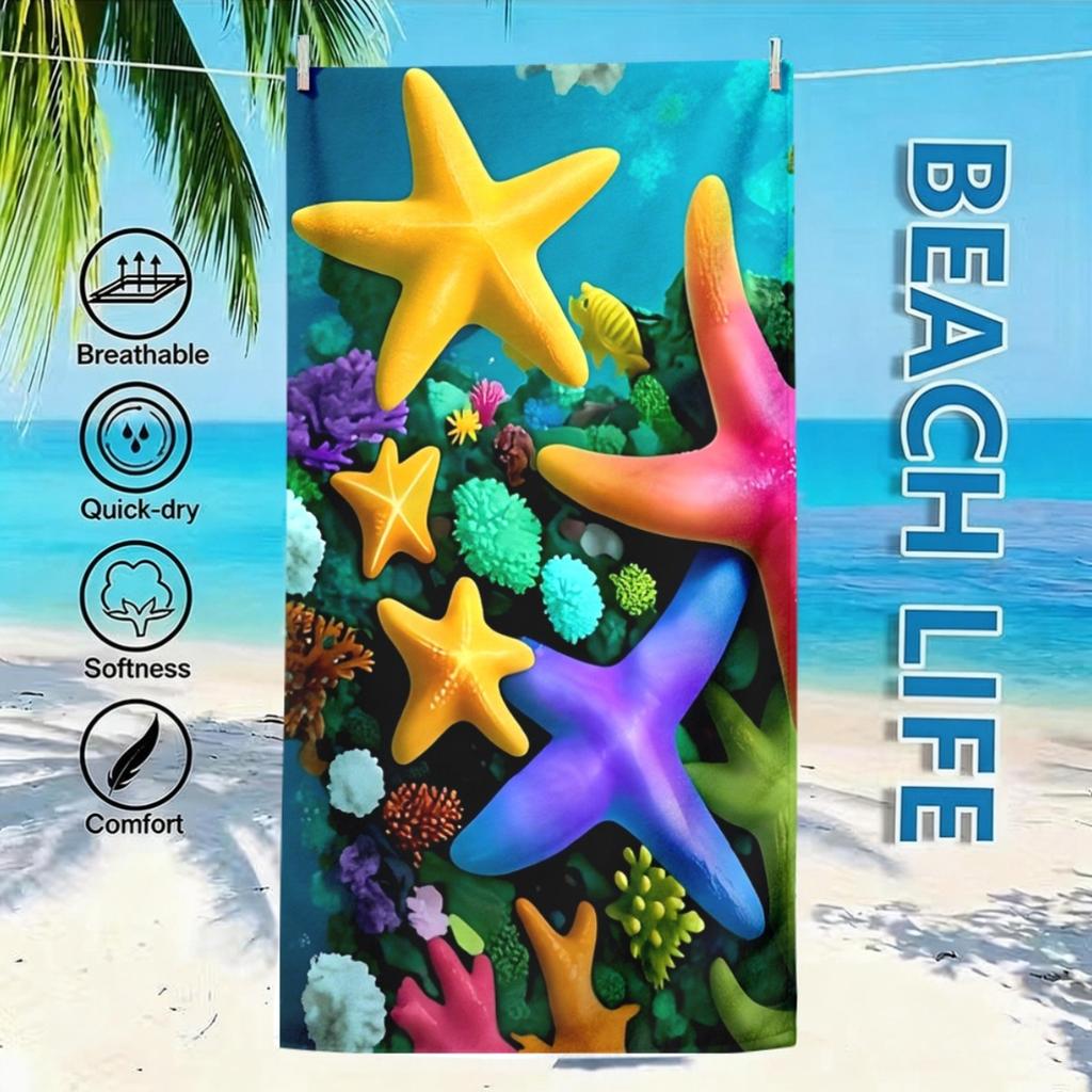 Extra Large Microfiber Beach Towel That Is Sand-Resistant, Highly Absorbent, And Perfect for Outdoor Activities Like Hiking And