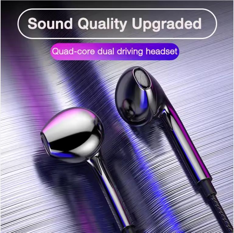 3.5mm Wired Headphones In Ear Headset Wired Earphones with Mic Bass Stereo Earbuds Sports In-line Control For Xiaomi Phones