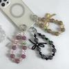 Crystal Beaded Bow Phone Lanyard – Versatile Charm and Keyring Accessory for Women