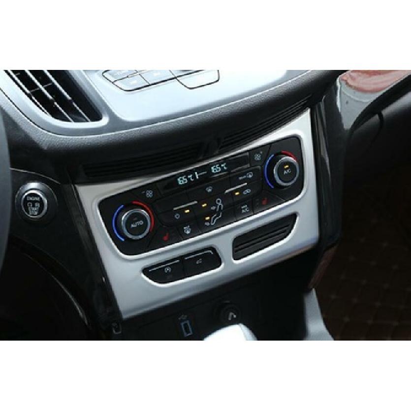 Matte Silver Console AC Switch Control Panel Trim For Ford Escape Kuga 2017-