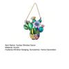 Yousheng Cactus Window Decor, Acrylic with Hemp Rope Lanyard Suncatcher, Lightweight Double Sided Printed Tropical Wall