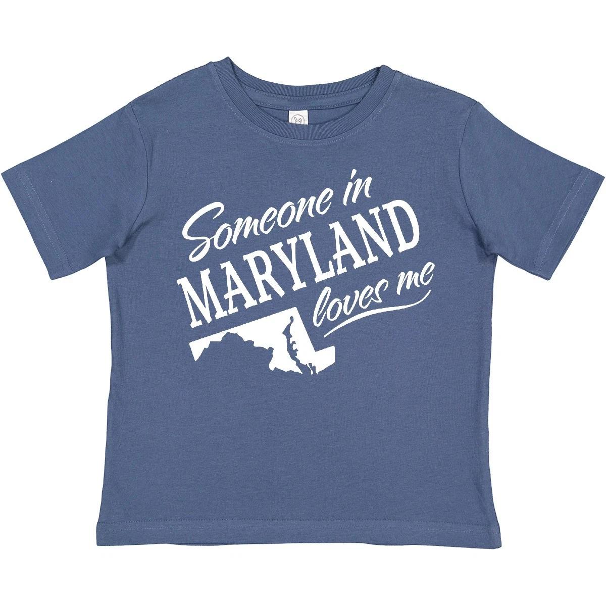 Inktastic Someone In Maryland Loves Me Toddler T-Shirt Home Family Grandparents 130
