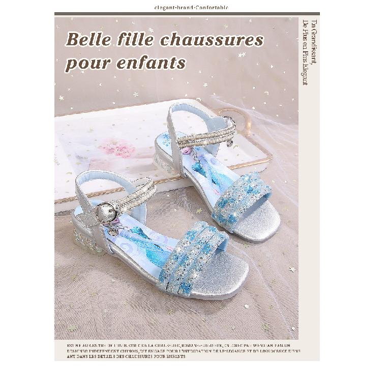 Summer new style sandals for school girls Aisha Crystal Shoes High Heels Fashion Children's Princess Shoes