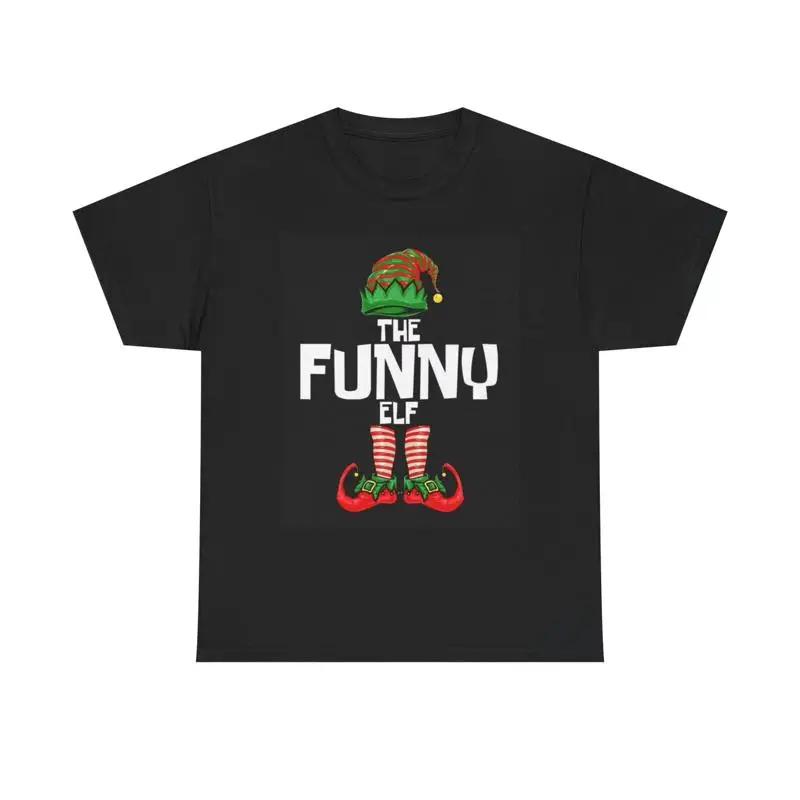 The Funny Elf T Shirt Cute Christmas Holidays Time Winter Heavy Cotton